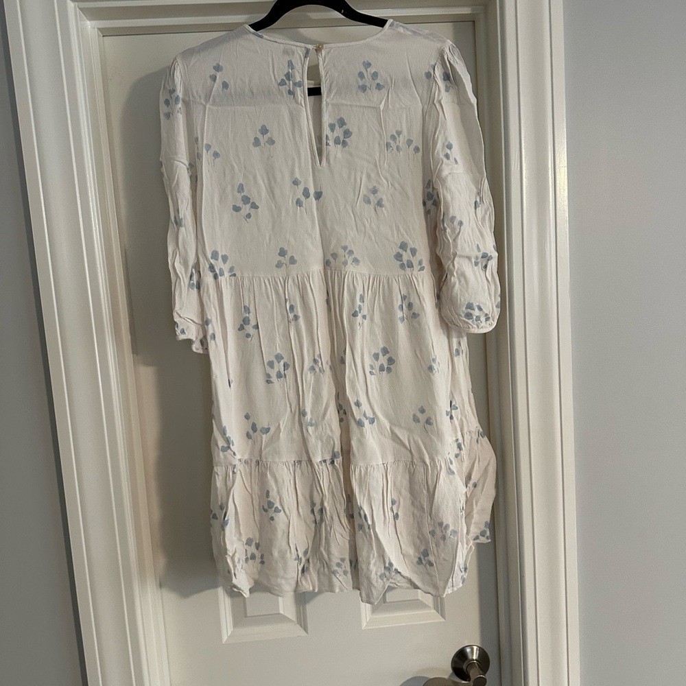 Aritzia White and Blue Floral Dress